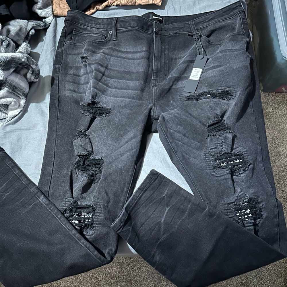 nwt fashion nova “lose control skinny jean” size 42 in mens